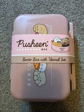 Pusheen Pink Lunch Bento Box with Utensil Set